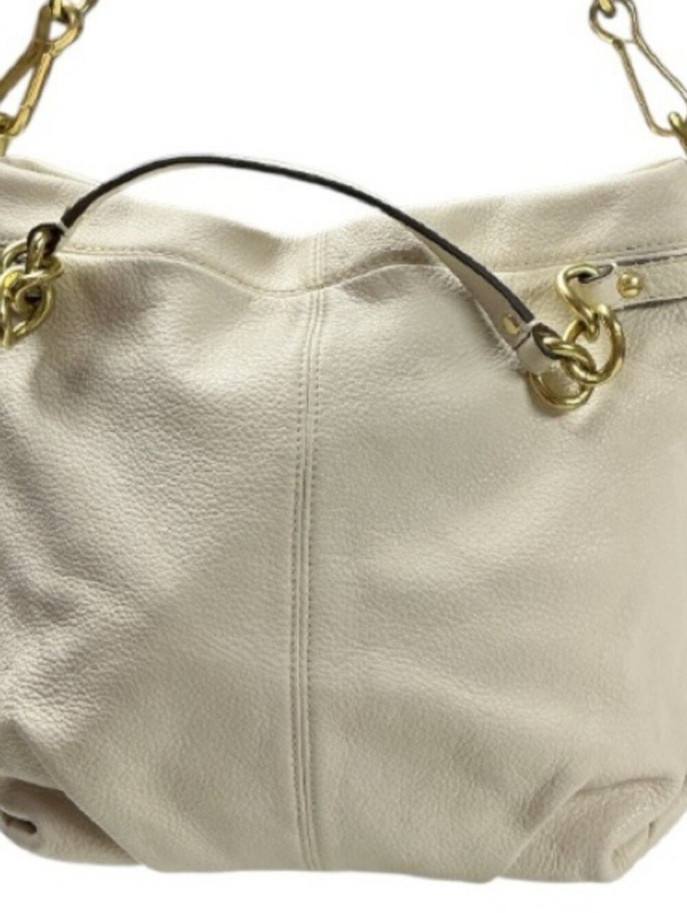 Coach Brooke Hobo in soft pebbled leather- Cream With Brass.